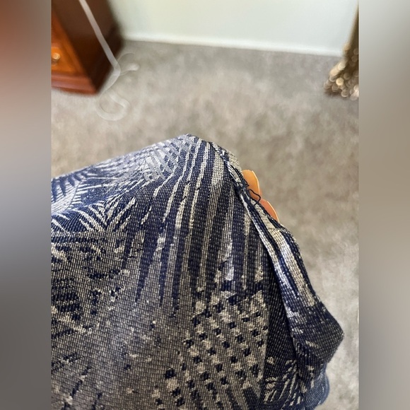 Anthropologie Cartonnier Navy Fern Brocade Smart Suit Jacket Womens Size 10 - Picture 14 of 15